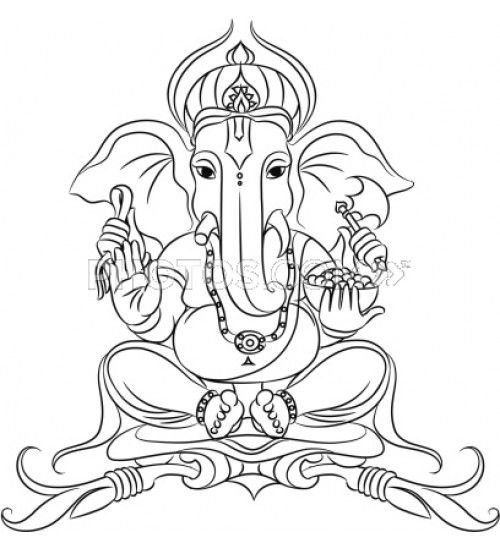 Бог древней Индии Ганеша бок