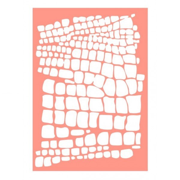 Трафарет кожа крокодила для декоративной штукатурки