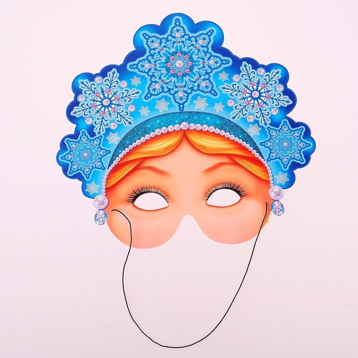 Новогодние маски Снегурочка