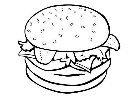 Раскраска гамбургер