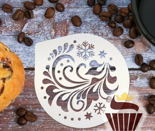 Трафарет для кофе новый год