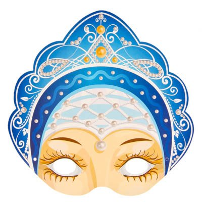 Лицо Снегурочки маска