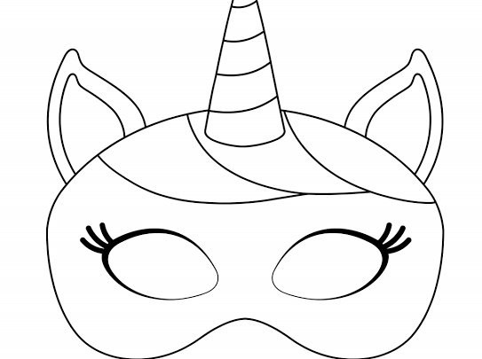 Раскраски маски Единорожки