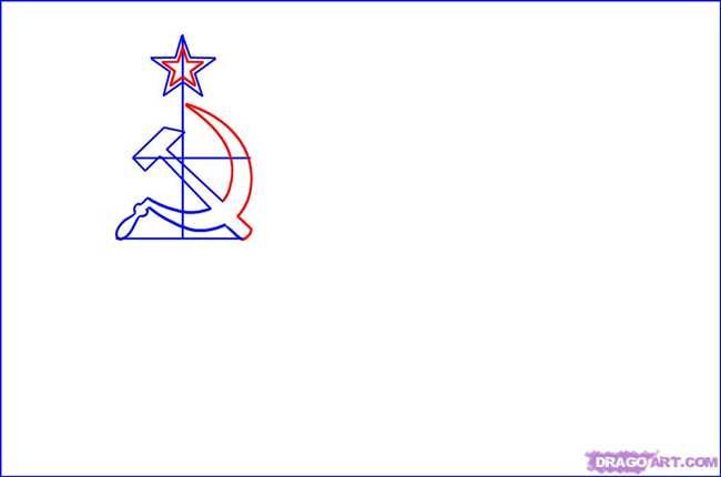 Нарисовать флаг СССР