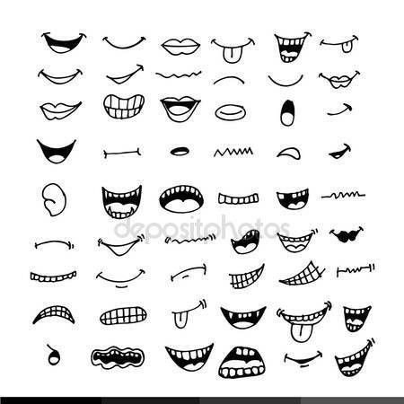 Нарисовать рот для поделки ''''''''