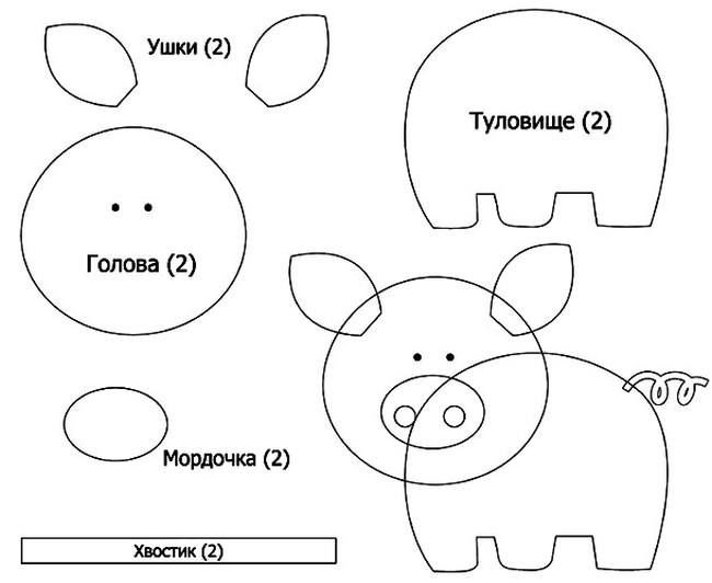 Игрушки из фетра выкройки