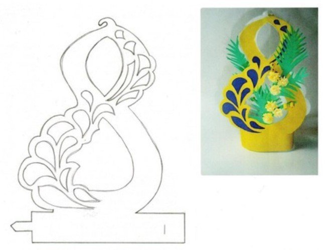 Ажурная восьмерка к 8 марта