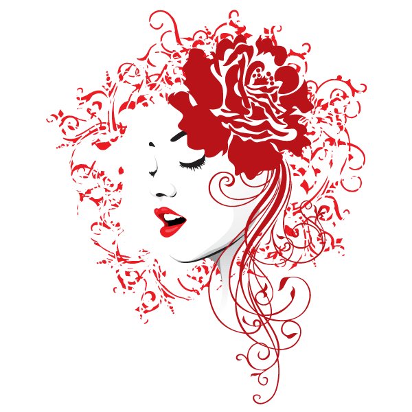 Женское лицо Графика