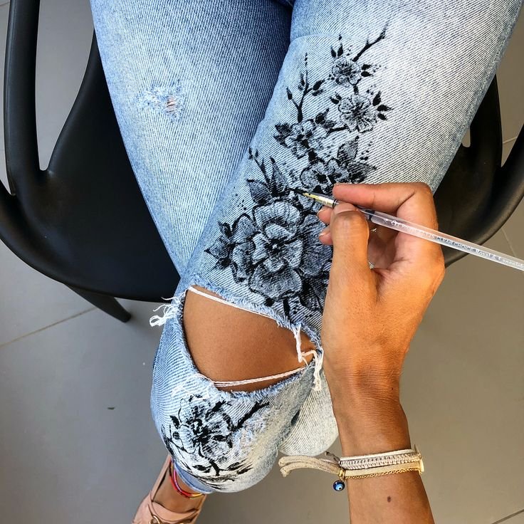 Рисунки на джинсах