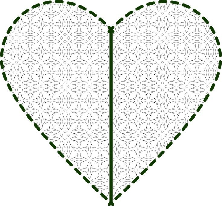 Шаблон сердце для торта