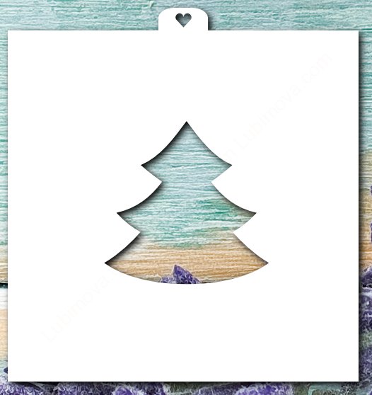 Маска елка трафарет