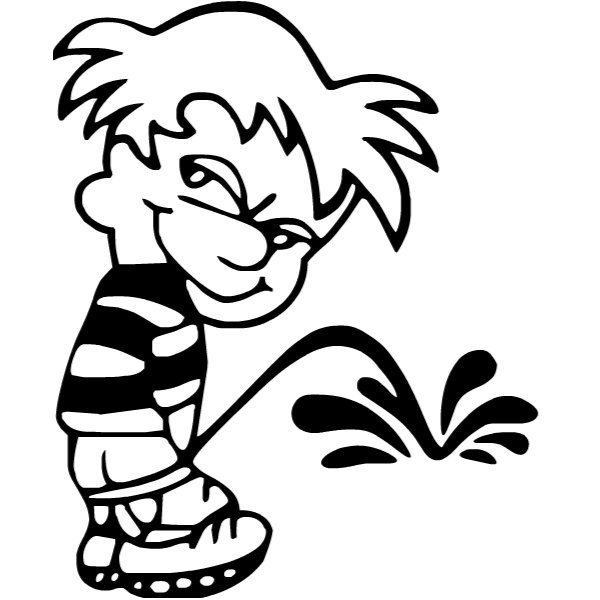 Писающий мальчик силуэт