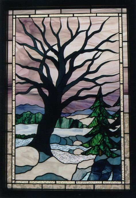 Витраж дерево