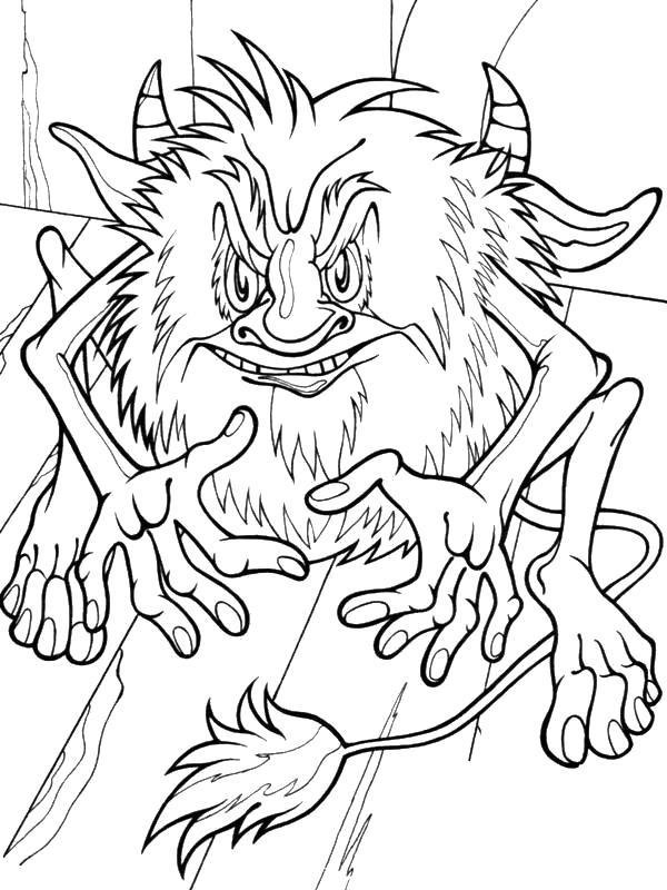 Домовой раскраска