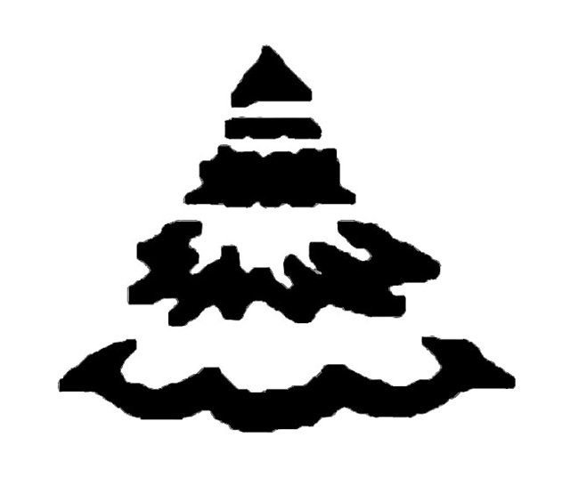 Трафарет елка для искусственного снега