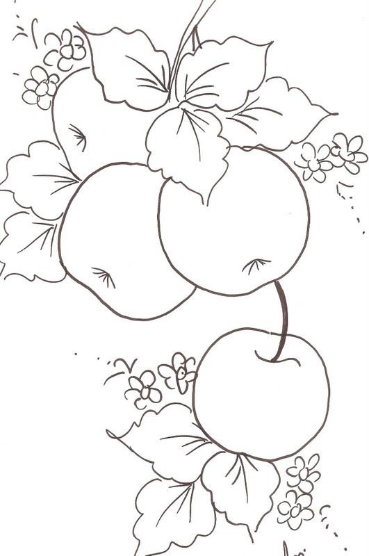 Трафареты для витража фрукты
