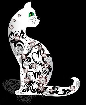 Ажурные трафареты котов