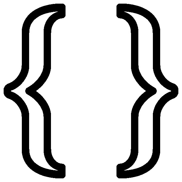 Фигурная скобка иконка