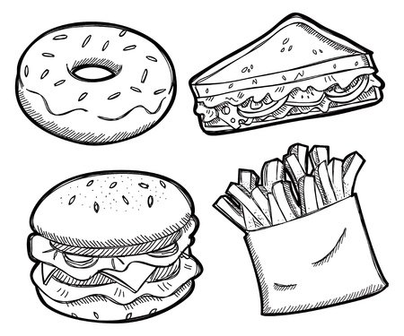 Бургер раскраска для детей