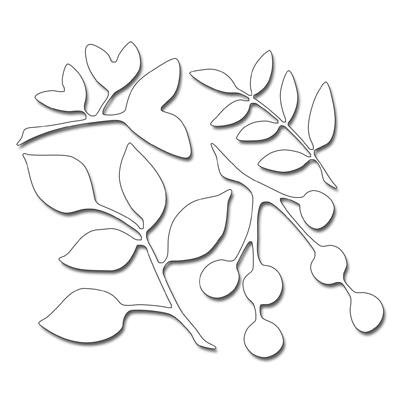 Трафарет листка для цветов