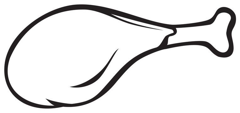 Куриная ножка силуэт