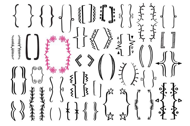 Фигурные скобки вектор