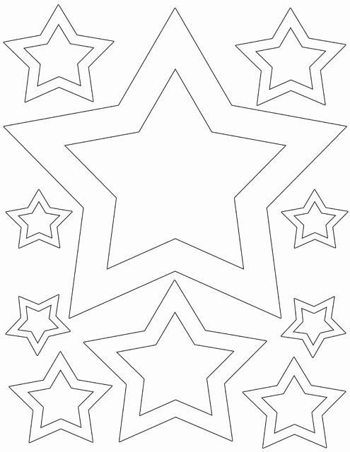 Трафарет для вырезания звезд