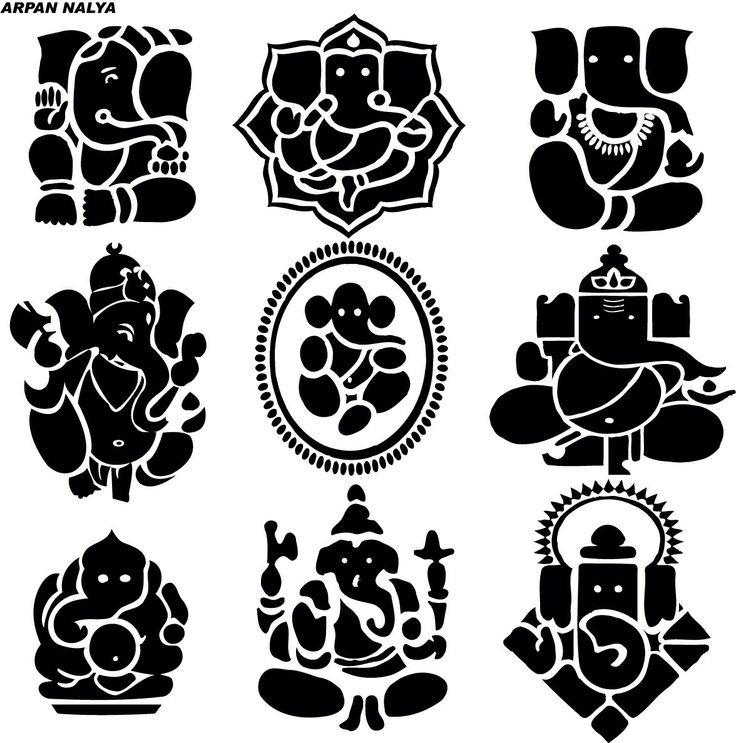 Ганеша трафарет для травления
