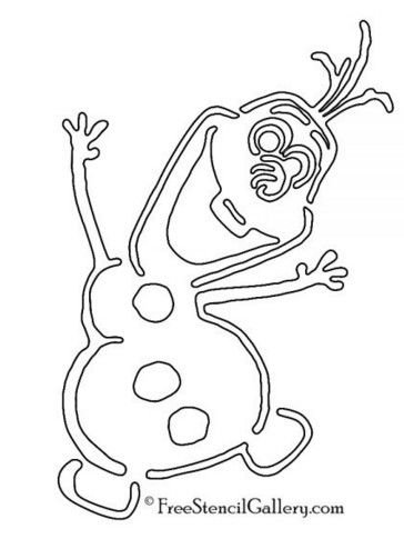 Мультяшные новогодние трафареты на окна