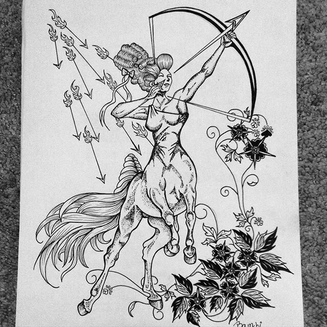 Тату знак зодиака Стрелец