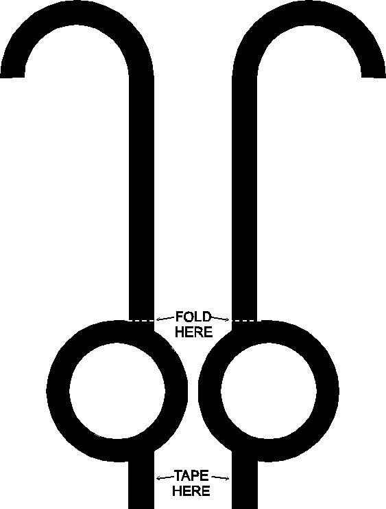 Очки Гарри Поттера вырезать