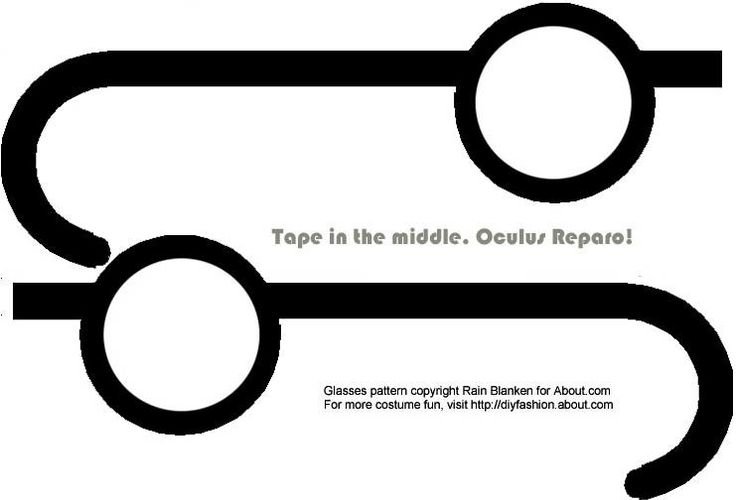 Очки Гарри Поттера шаблон
