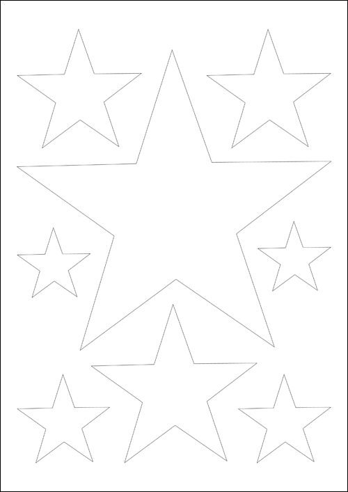 Трафарет для вырезания звезд