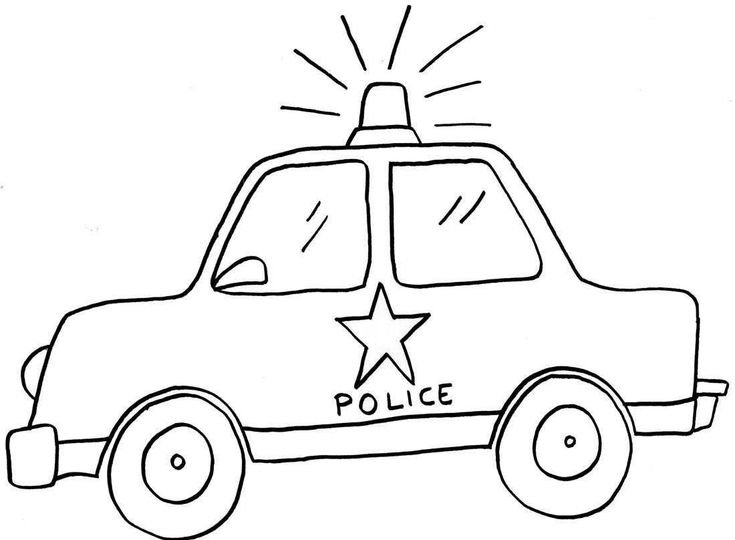 Раскраска Полицейская машина