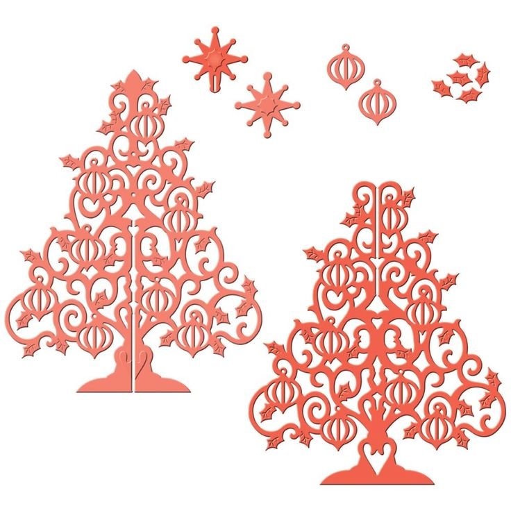 Трафарет для 3д ручки елочка