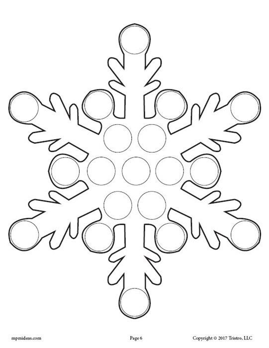 Снежинки для раскрашивания детям