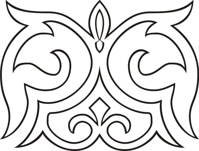 Адыгский орнамент контур