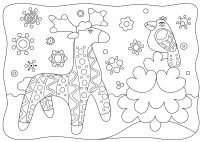 Олешек Дымковская игрушка раскраска