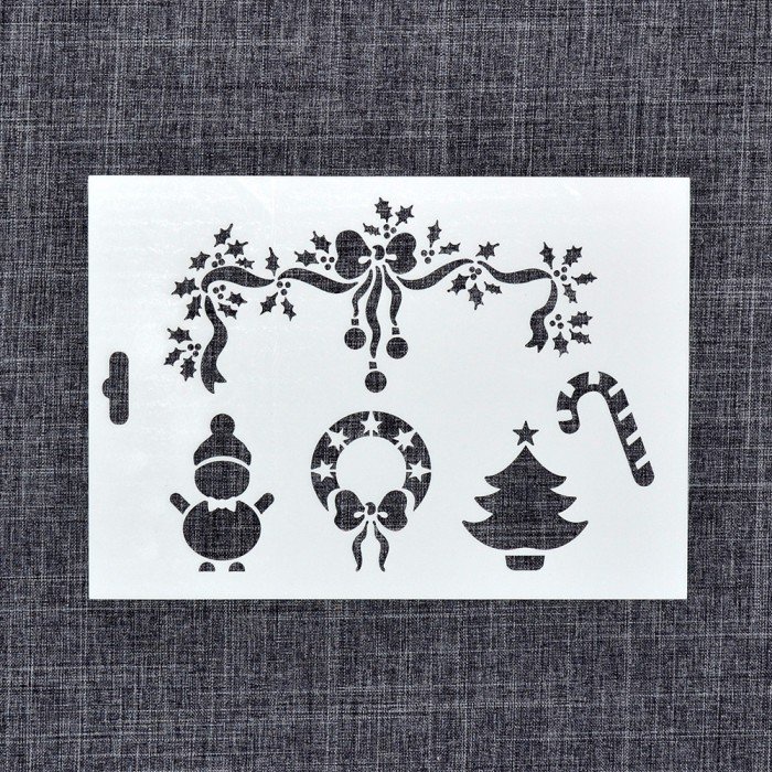 Новогодние трафареты для декупажа