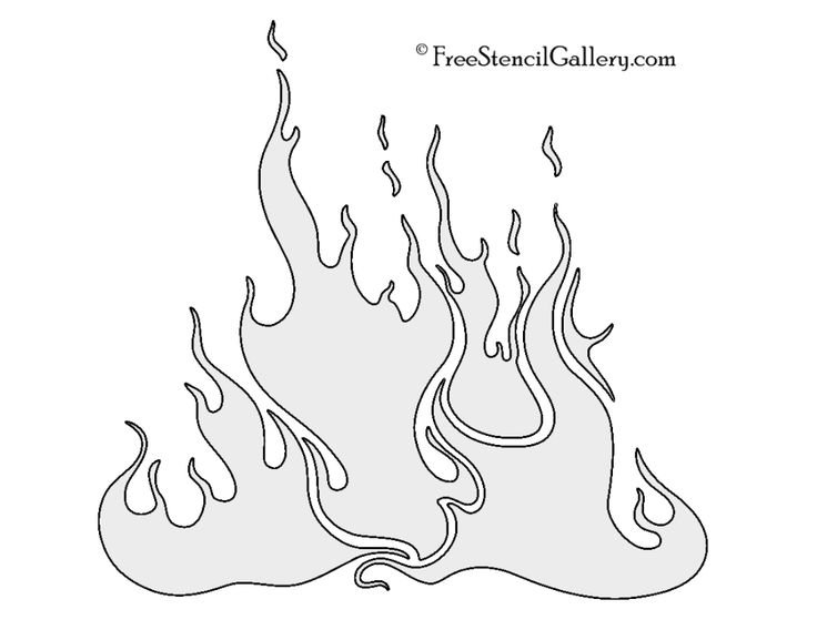 Трафарет пламя огня