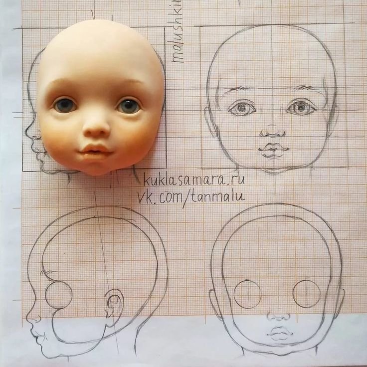 Кукла с объемным лицом