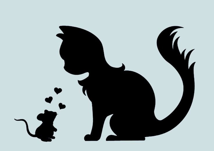 Трафарет кошки