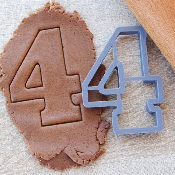 Цифра 4 вырубка для пряника