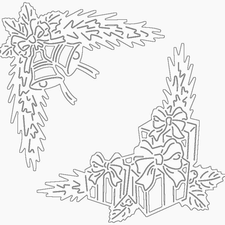 Трафареты на окна угловые