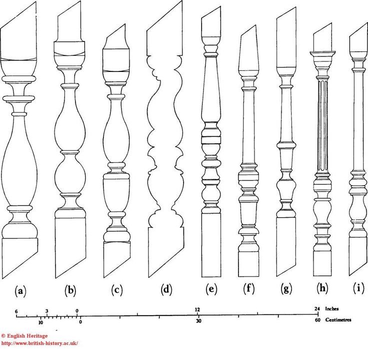 Чертежи балясин из дерева с размерами