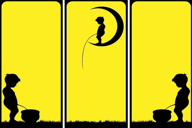 Писающий мальчик рисунок