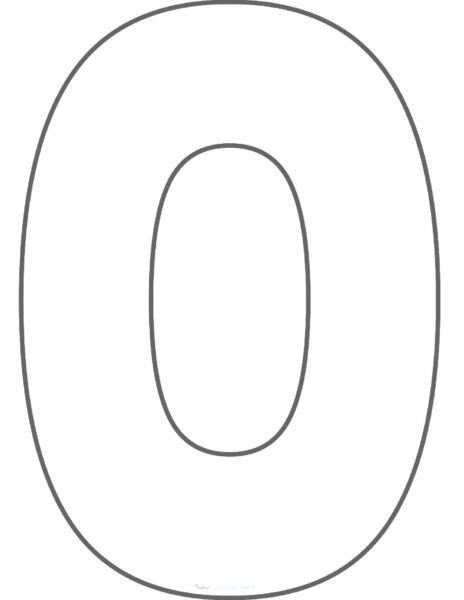 Трафарет цифры 6 и 0 для торта