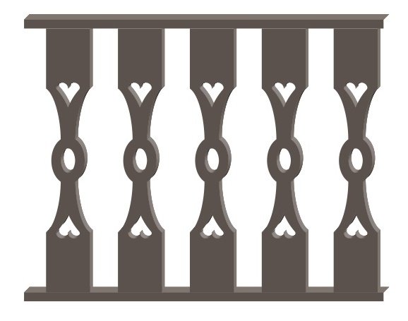 Резные балясины плоские