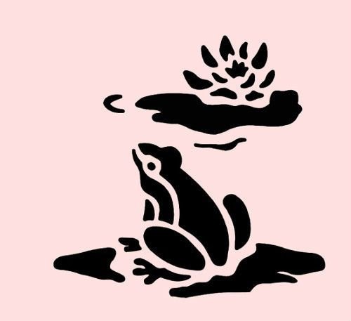 Жаба трафарет