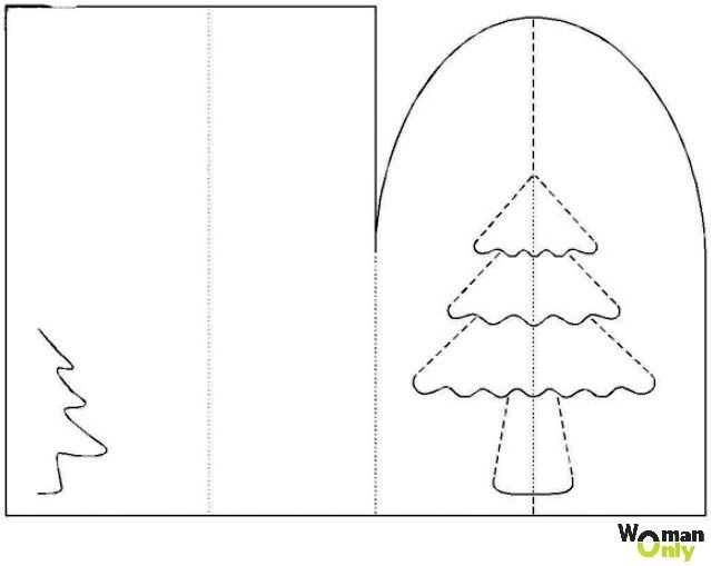 Новогодняя открытка шаблон